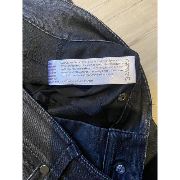 Eileen Fisher Black Slim Jeans Organic Cotton Blend 6 - Picture 4 of 10